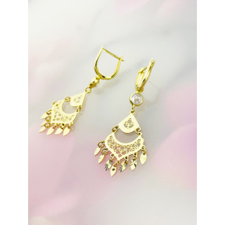 Gold Ohrringe Ohrhänger Ohrstecker Ohrschmuck Paar Gelbgold 585er 14KT