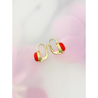 copy of Złote kolczyki kuleczki z cyrkoniami dwukolorowe