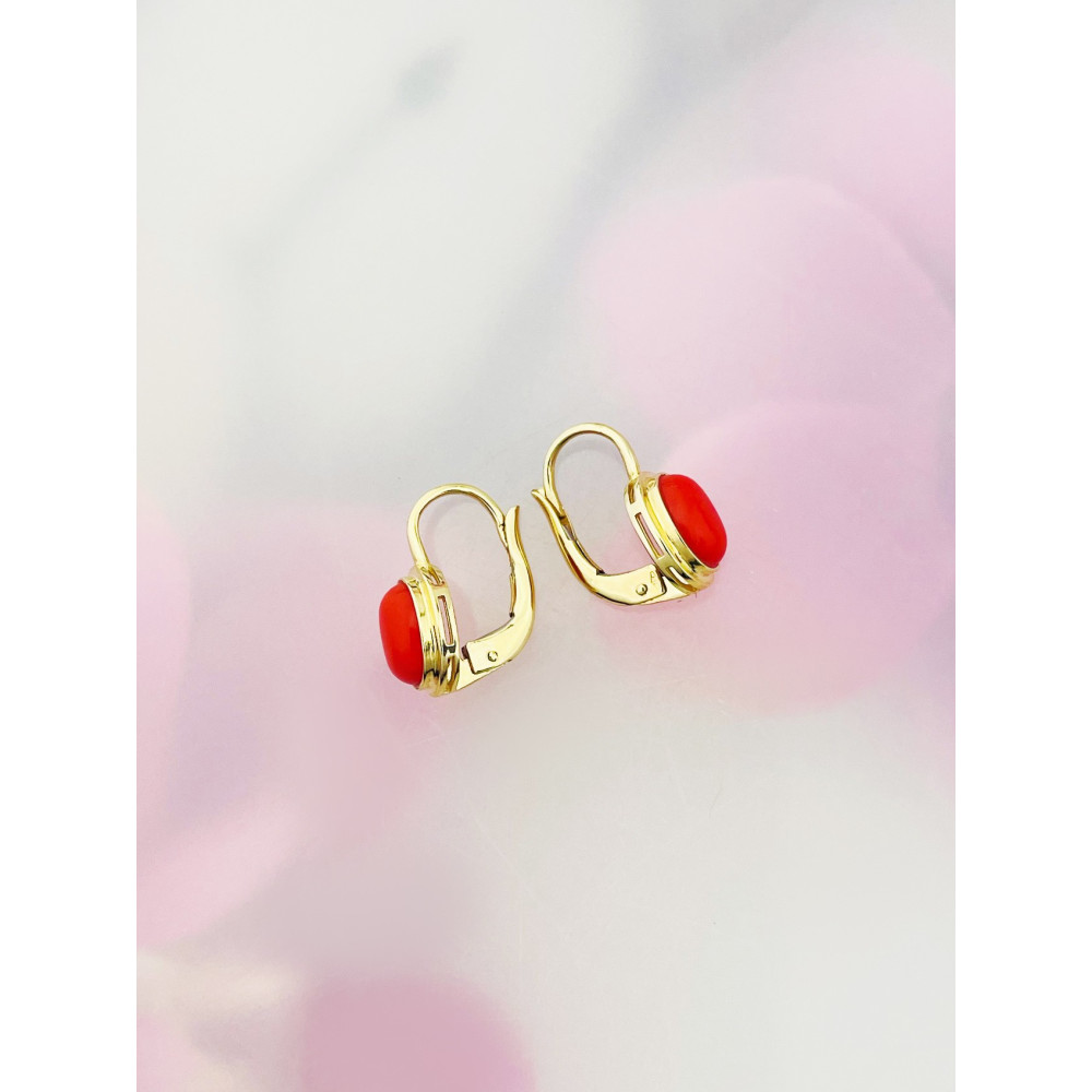 copy of Złote kolczyki kuleczki z cyrkoniami dwukolorowe