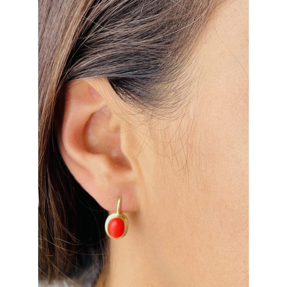 copy of Złote kolczyki kuleczki z cyrkoniami dwukolorowe