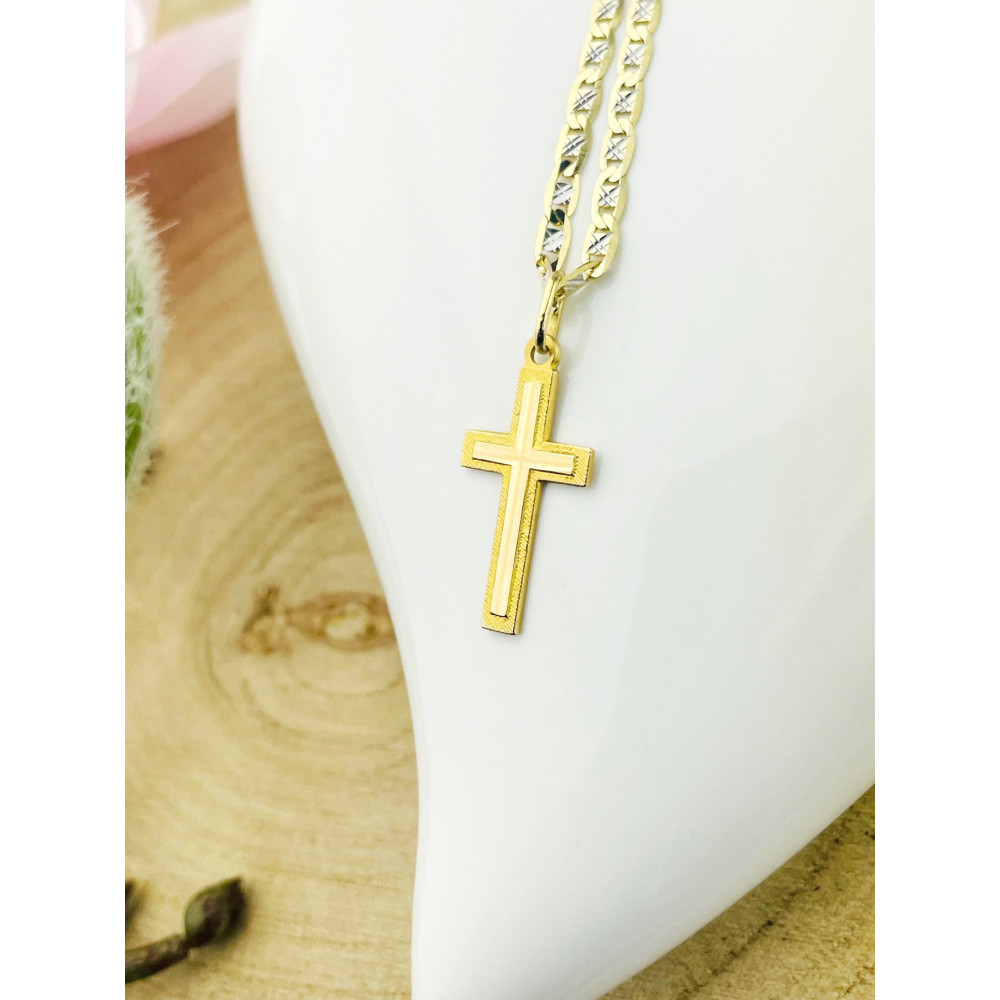 Goldanhänger Kettenanhänger Gold Anhänger Kreuz Goldkreuz Erstkommunion Gelbgold 585er 14KT