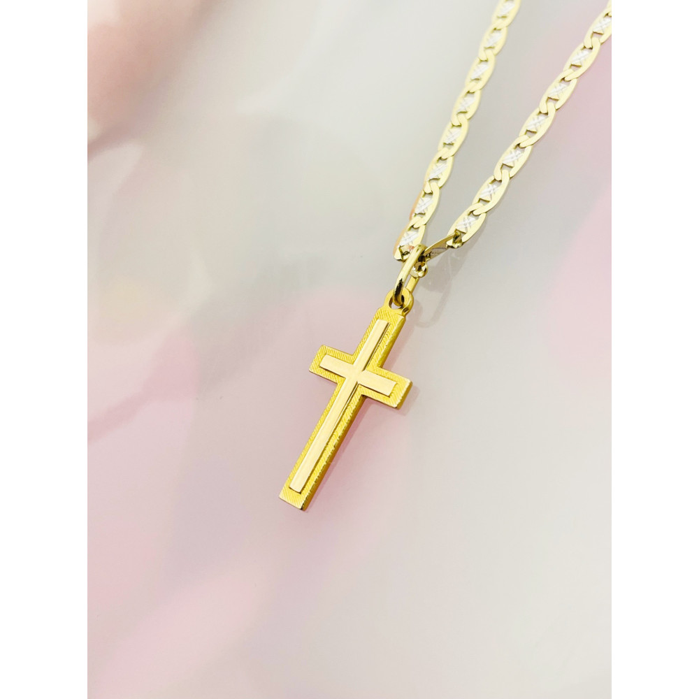 Goldanhänger Kettenanhänger Gold Anhänger Kreuz Goldkreuz Erstkommunion Gelbgold 585er 14KT