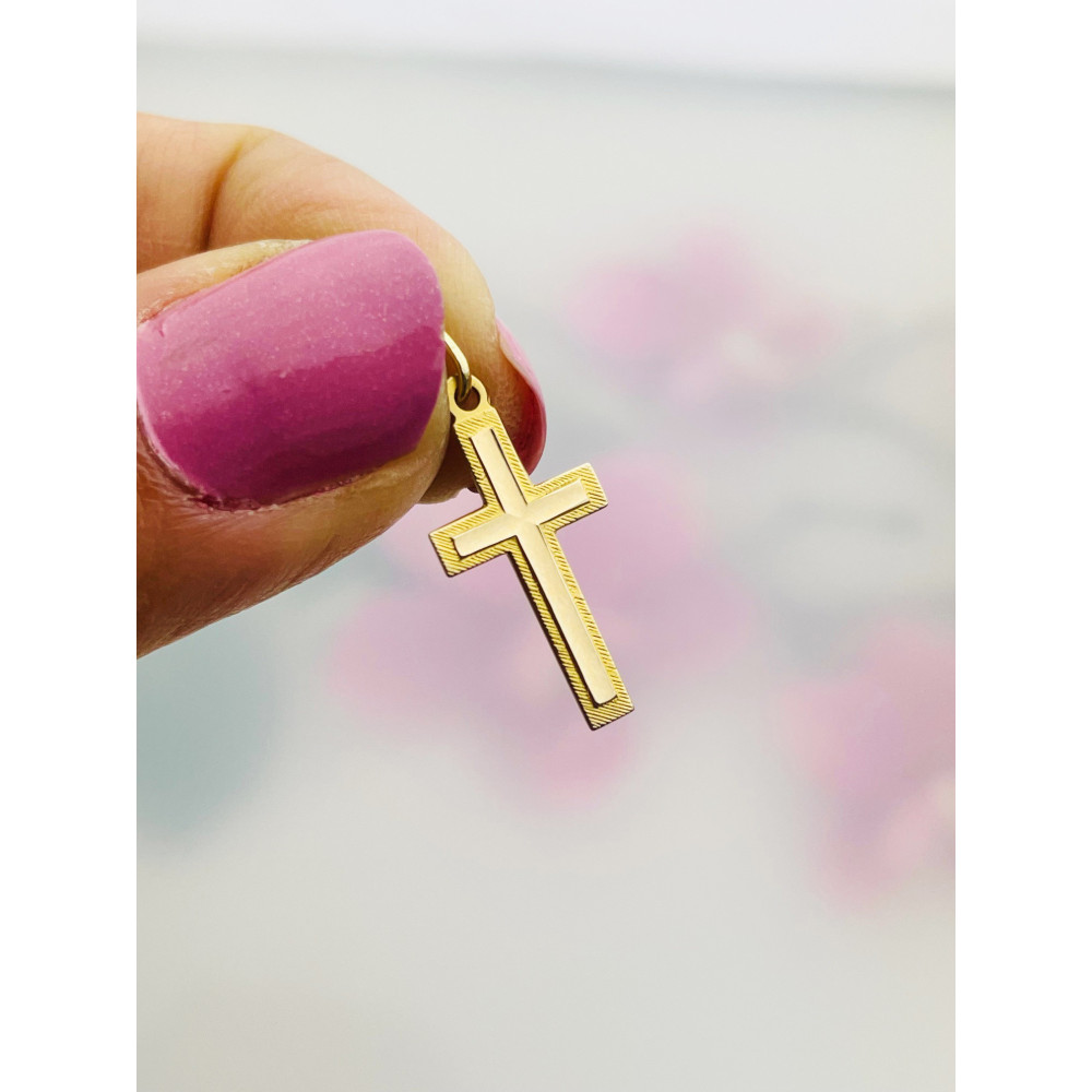 Goldanhänger Kettenanhänger Gold Anhänger Kreuz Goldkreuz Erstkommunion Gelbgold 585er 14KT