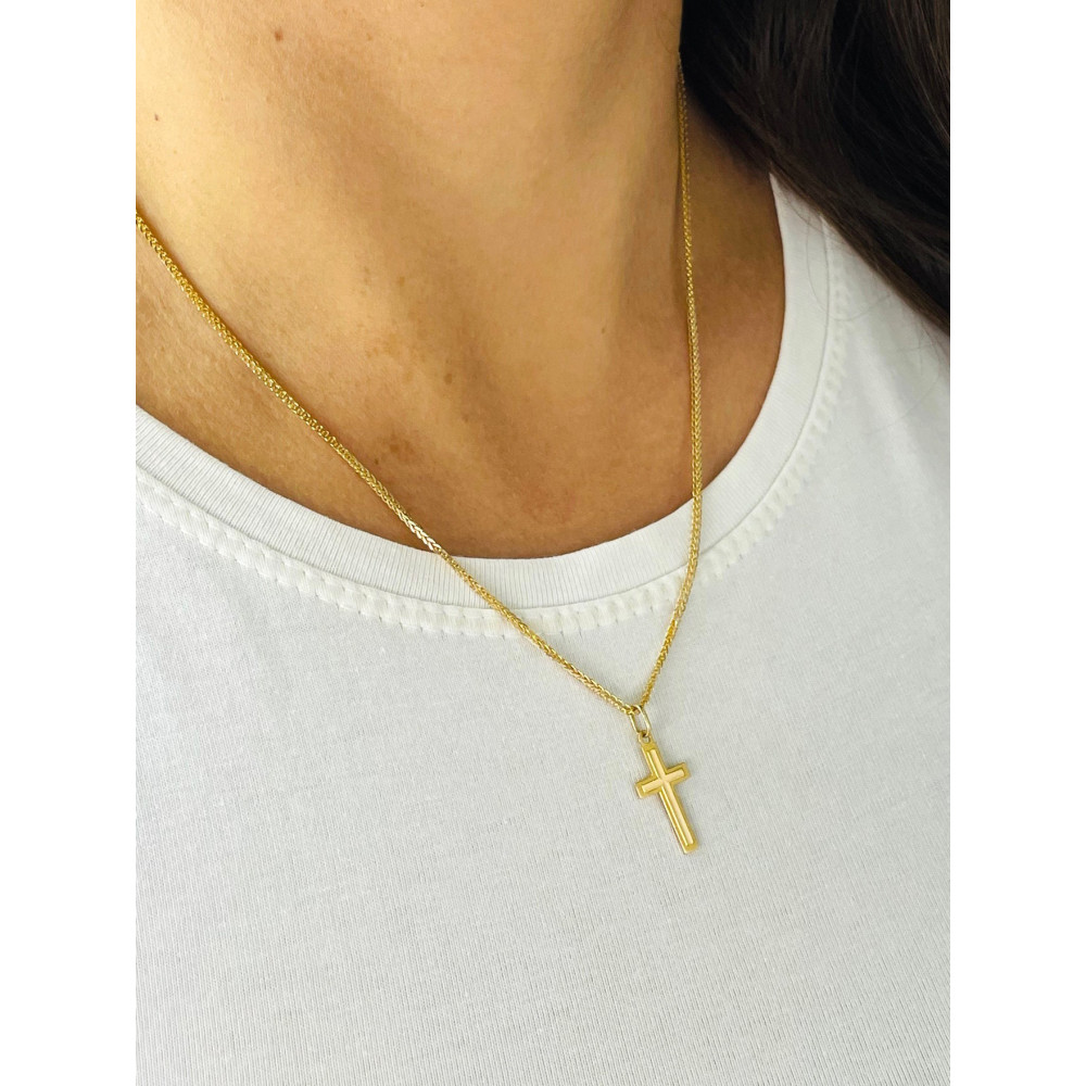 Goldanhänger Kettenanhänger Gold Anhänger Kreuz Goldkreuz Erstkommunion Gelbgold 585er 14KT