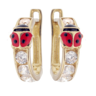 copy of Złote kolczyki przecinki z cyrkoniami