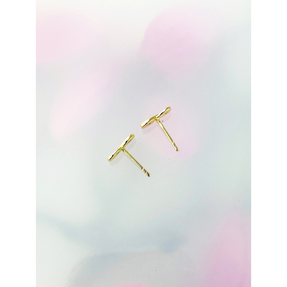 Infinity Ohrringe Ohrhänger Ohrstecker Ohrschmuck Paar Gelbgold 585er 14KT