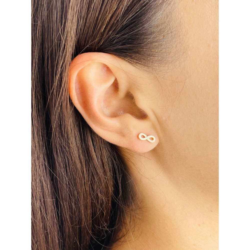 copy of Złote kolczyki kuleczki z cyrkoniami dwukolorowe