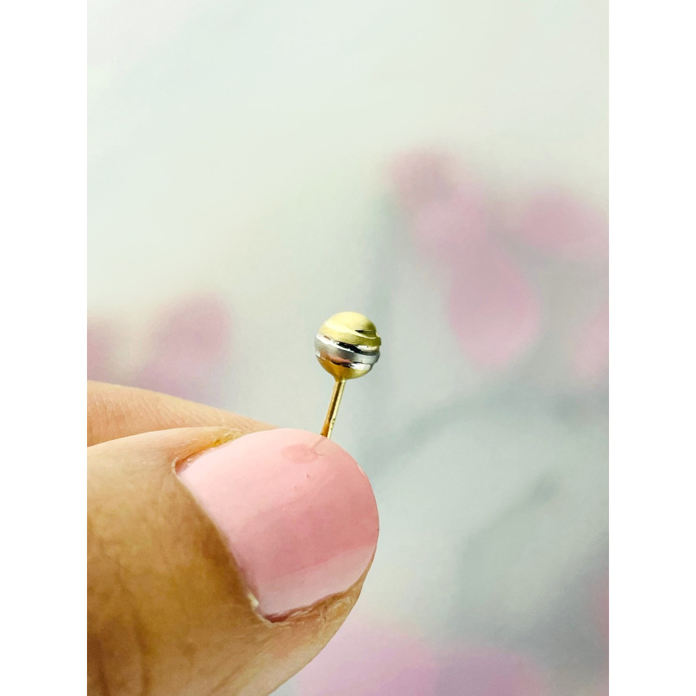 Kugel Ohrringe Ohrhänger Ohrstecker Ohrschmuck Gelbgold Paar Gold 585er 14KT