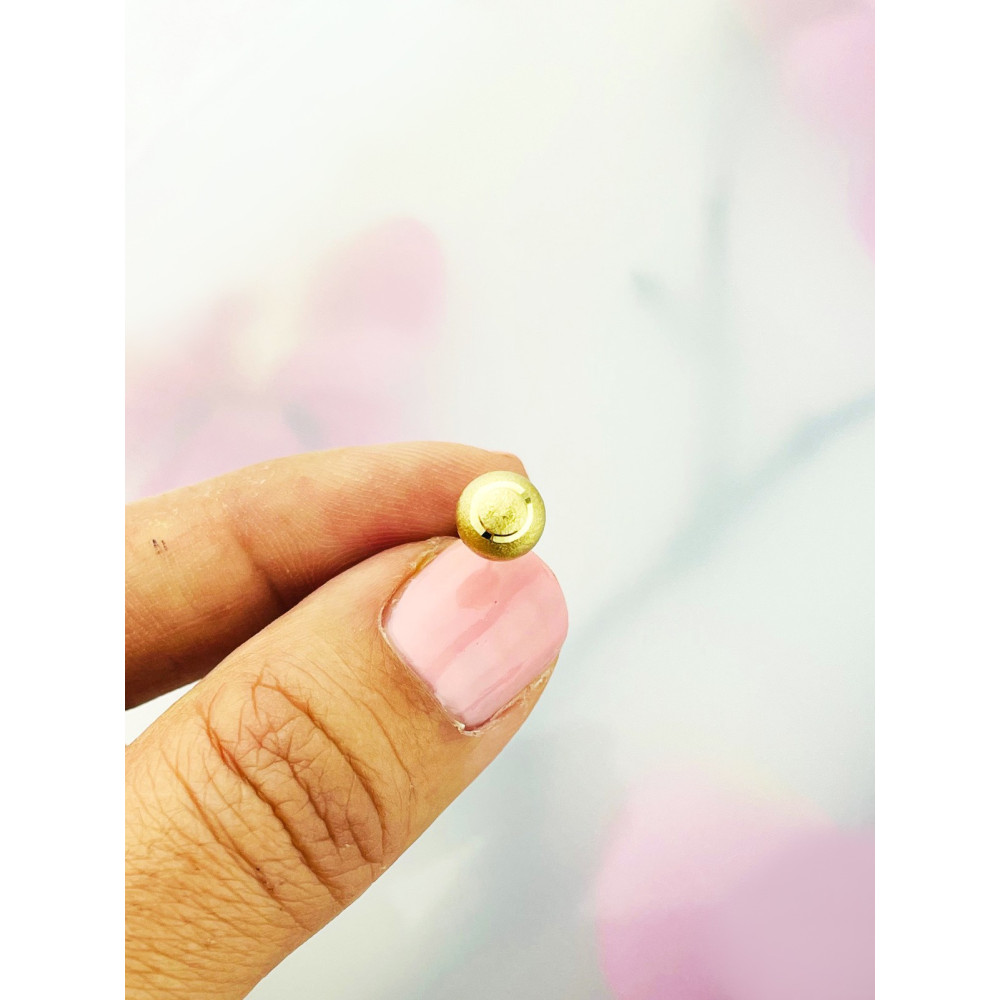 Kugel Ohrringe Ohrhänger Ohrstecker Ohrschmuck Gelbgold Paar Gold 585er 14KT