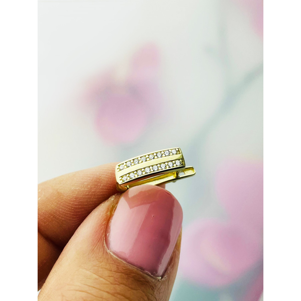 copy of Złote kolczyki wiszące patyczki