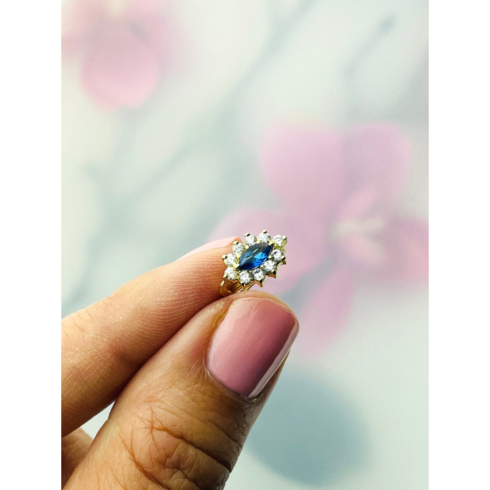 Ohrringe Ohrhänger mit Zirkonia Ohrstecker Ohrschmuck Paar Gelbgold 585er 14KT