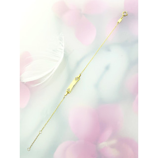 copy of Złota bransoletka z zawieszkami serce