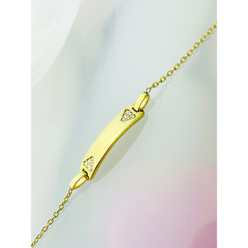 copy of Złota bransoletka z zawieszkami serce