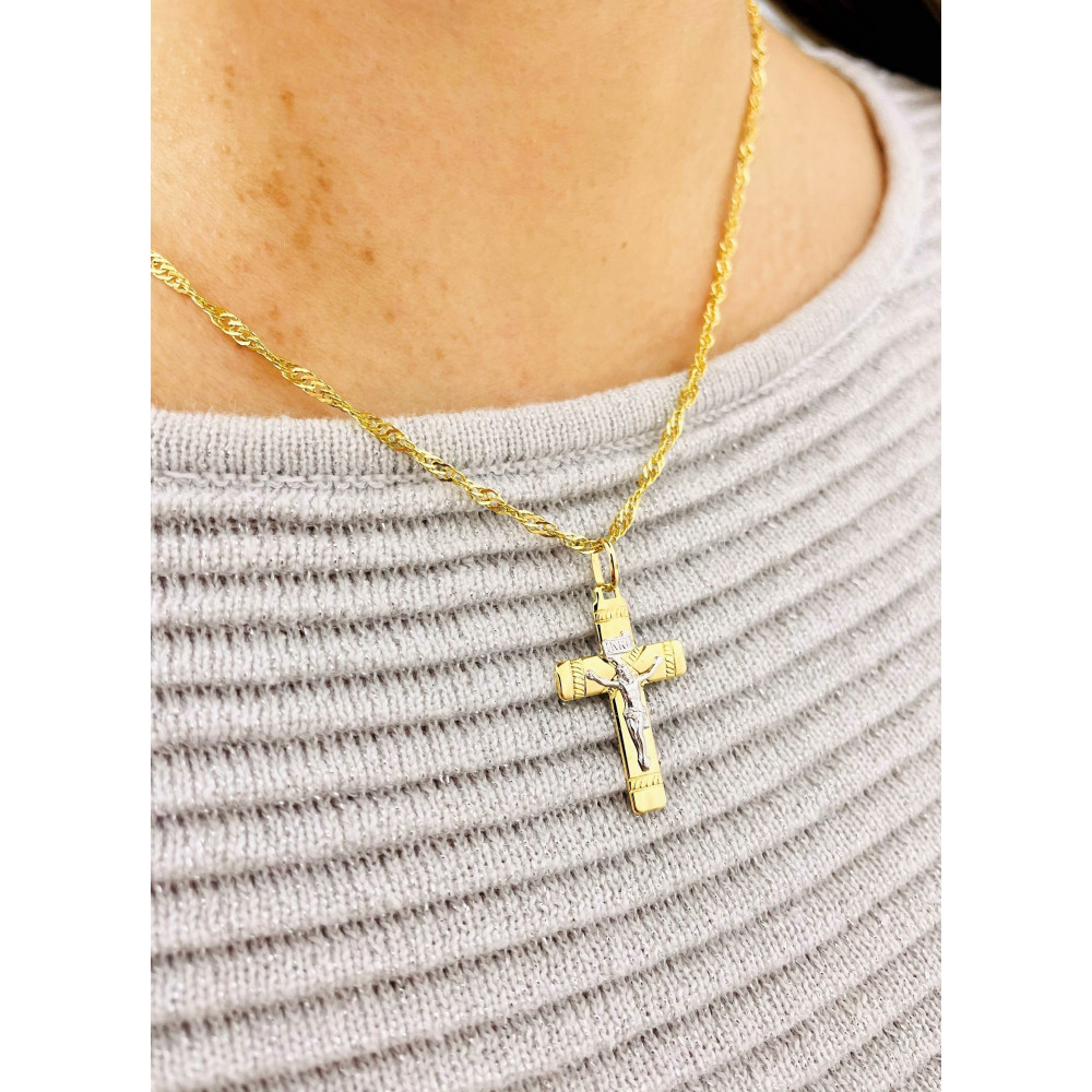 copy of Złoty krzyżyk klasyczny diamentowany