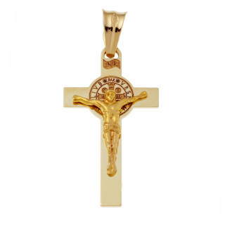 Złoty krzyżyk Jezus Chrystus