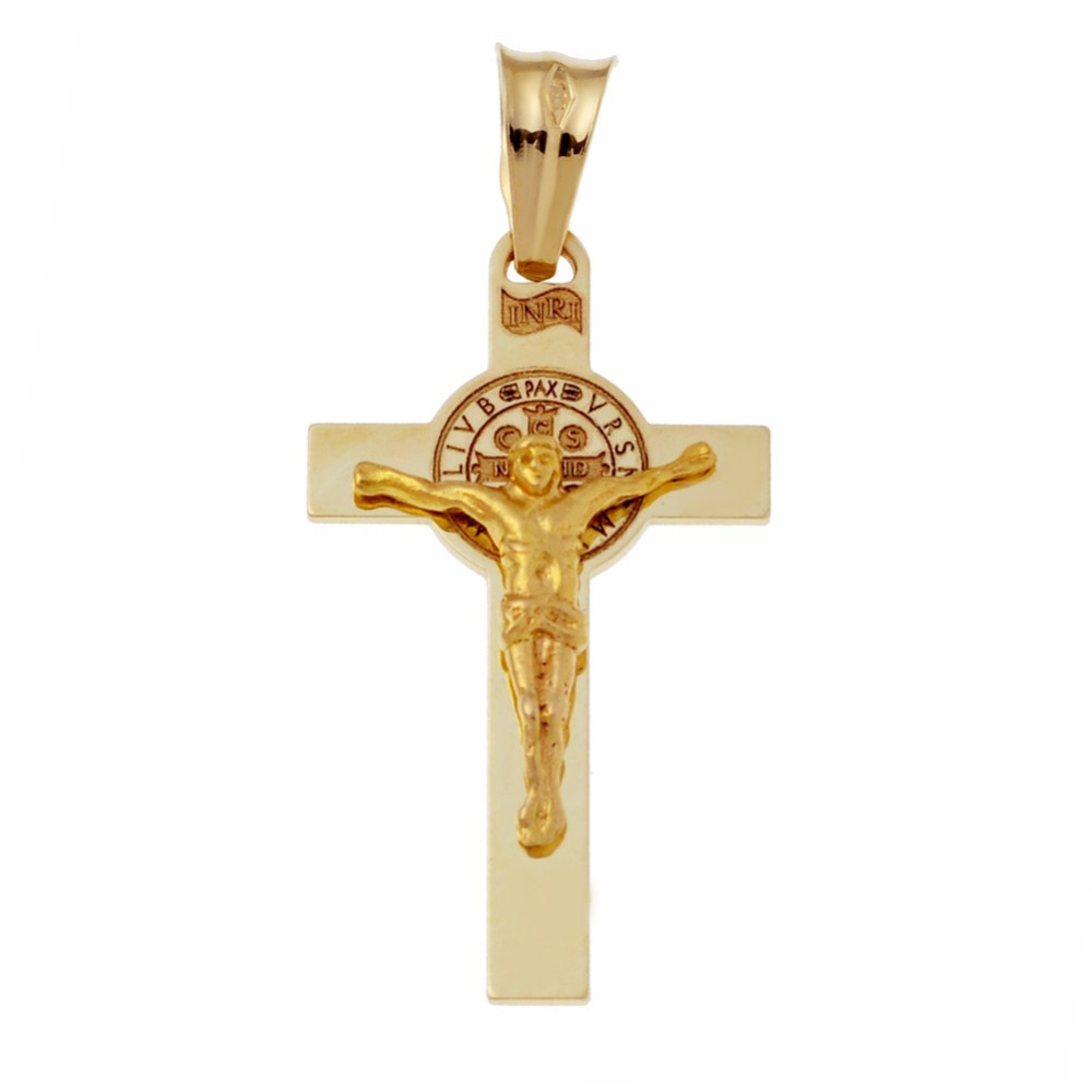 Złoty krzyżyk Jezus Chrystus