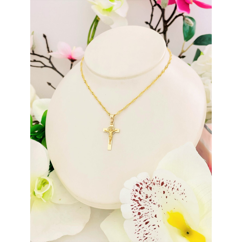 copy of Złoty krzyżyk klasyczny diamentowany