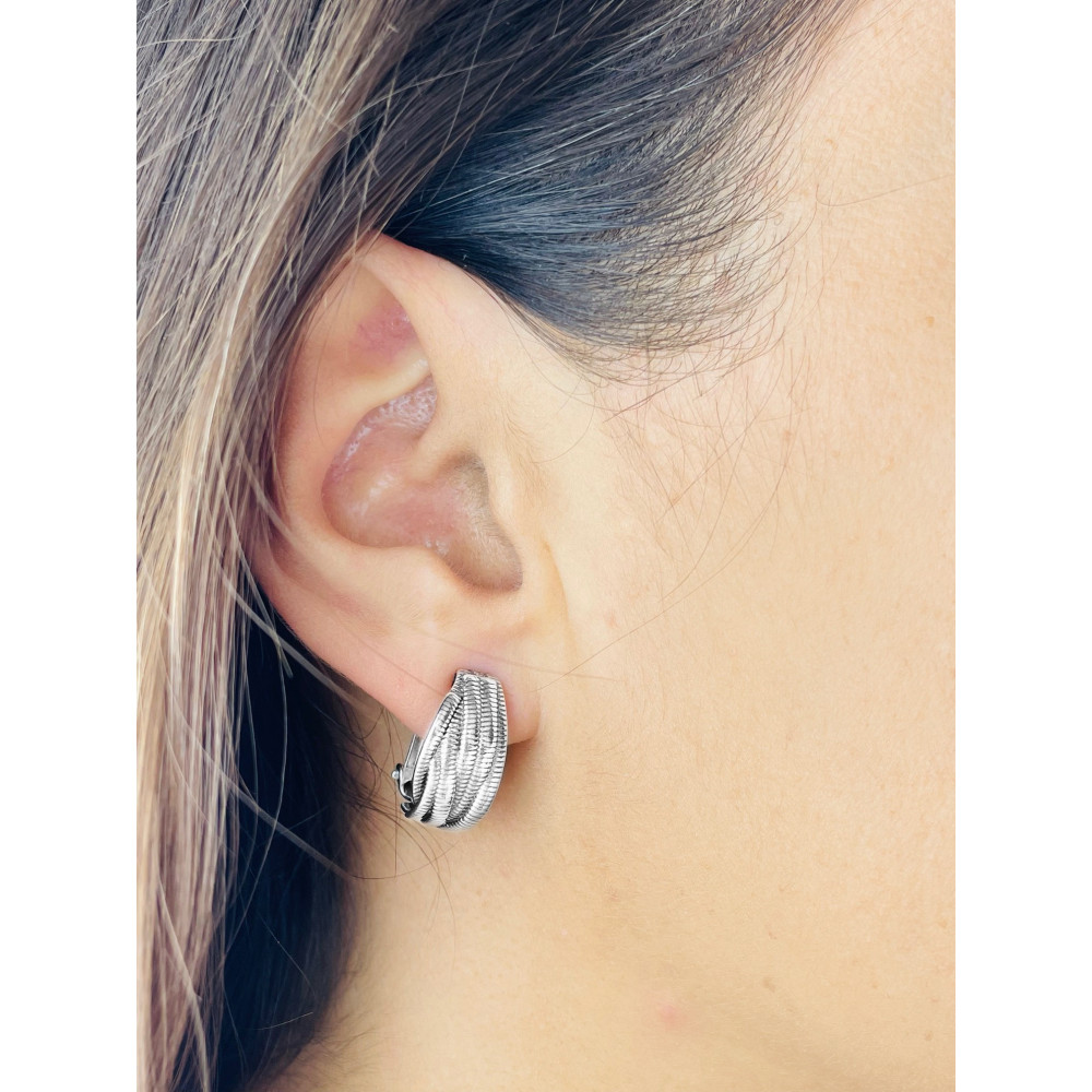 copy of Złote kolczyki przecinki z cyrkoniami