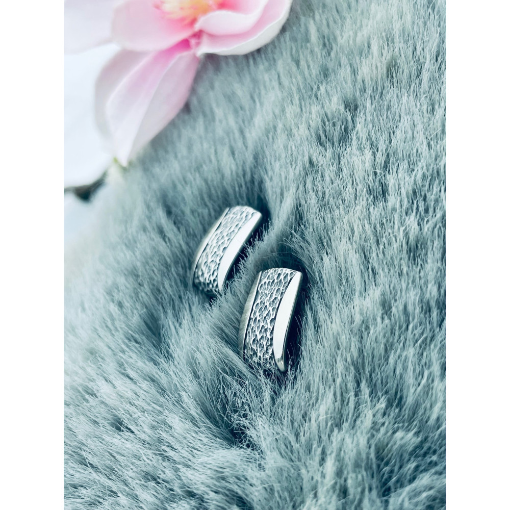 Rechteck 925 Silber Ohrringe