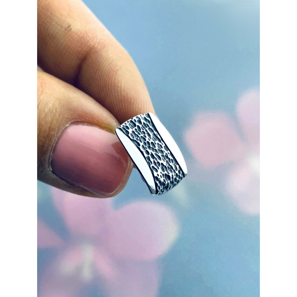 Rechteck 925 Silber Ohrringe