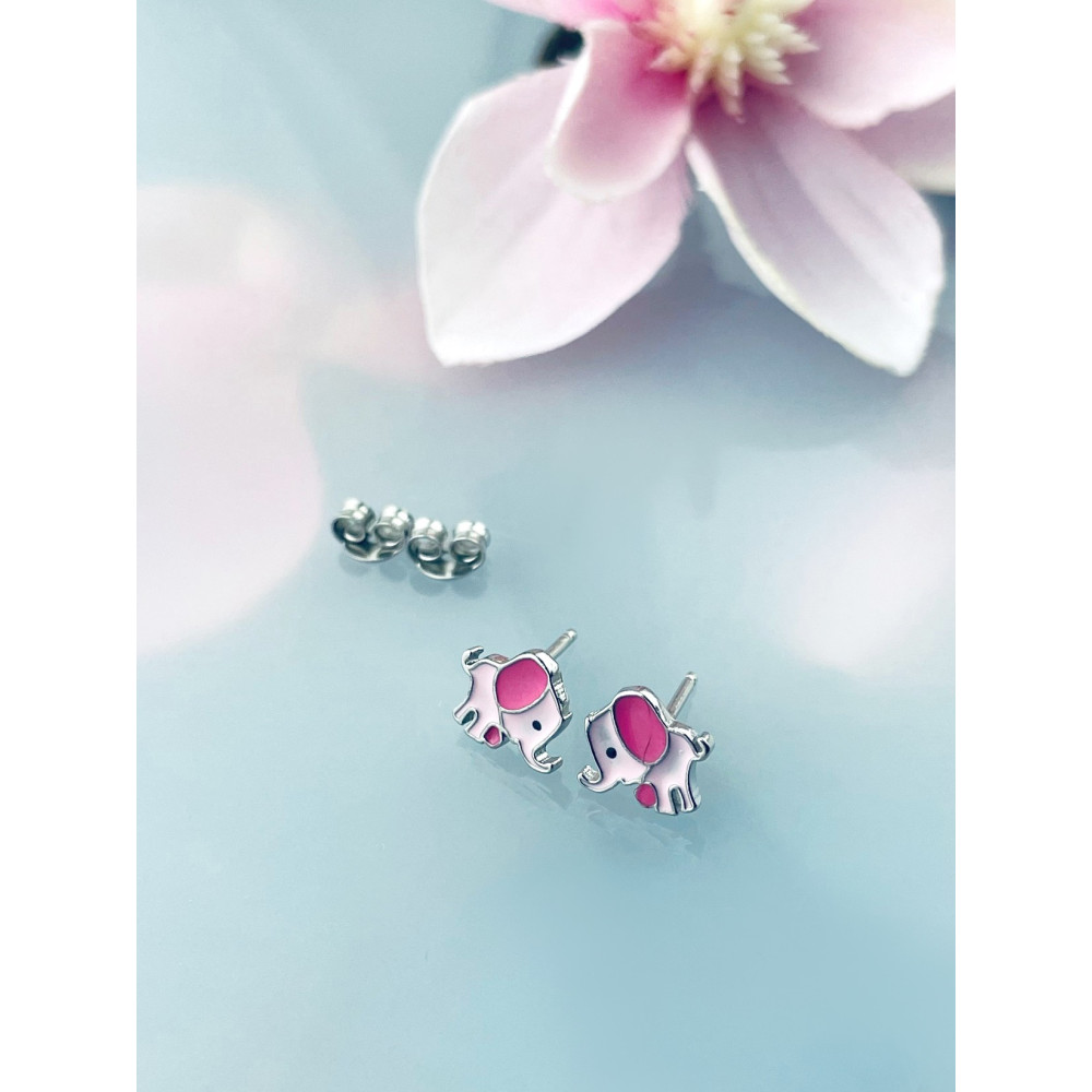 Elefant 925 Silber Ohrringe