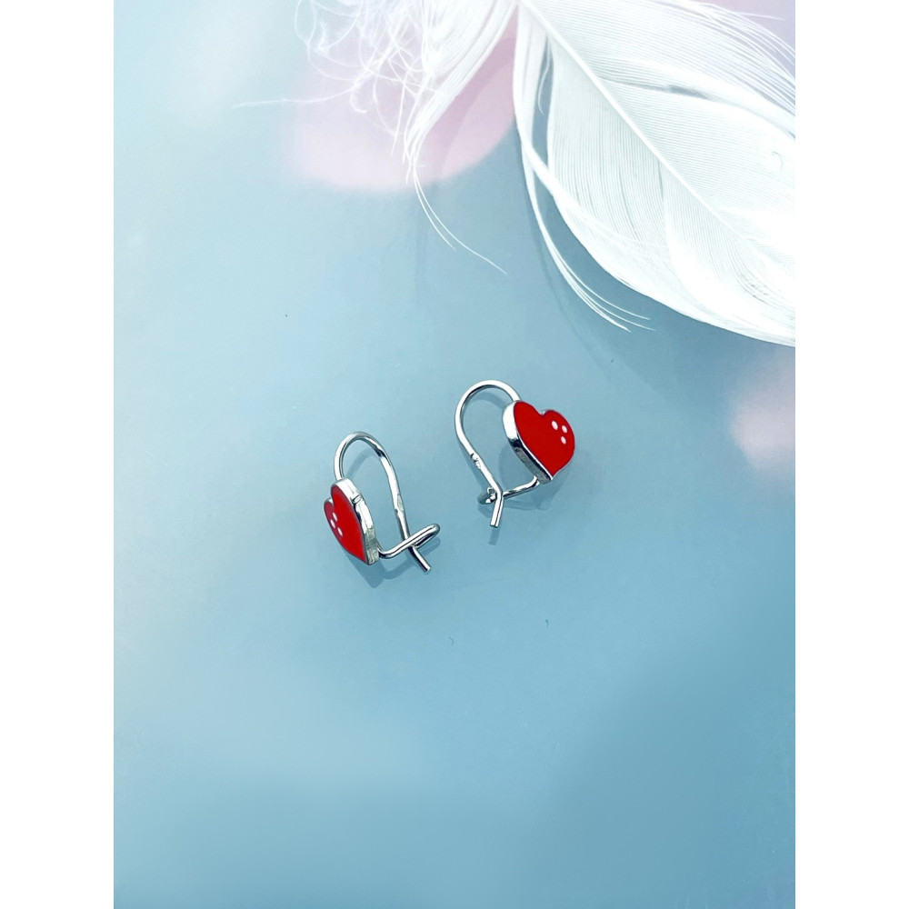 925 Silber Herz Ohrringe