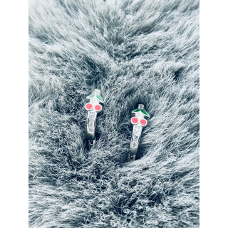 copy of Złote kolczyki przecinki z cyrkoniami