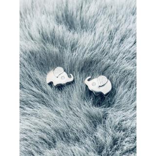 Elefant 925 Silber Ohrringe mit Zirkonia