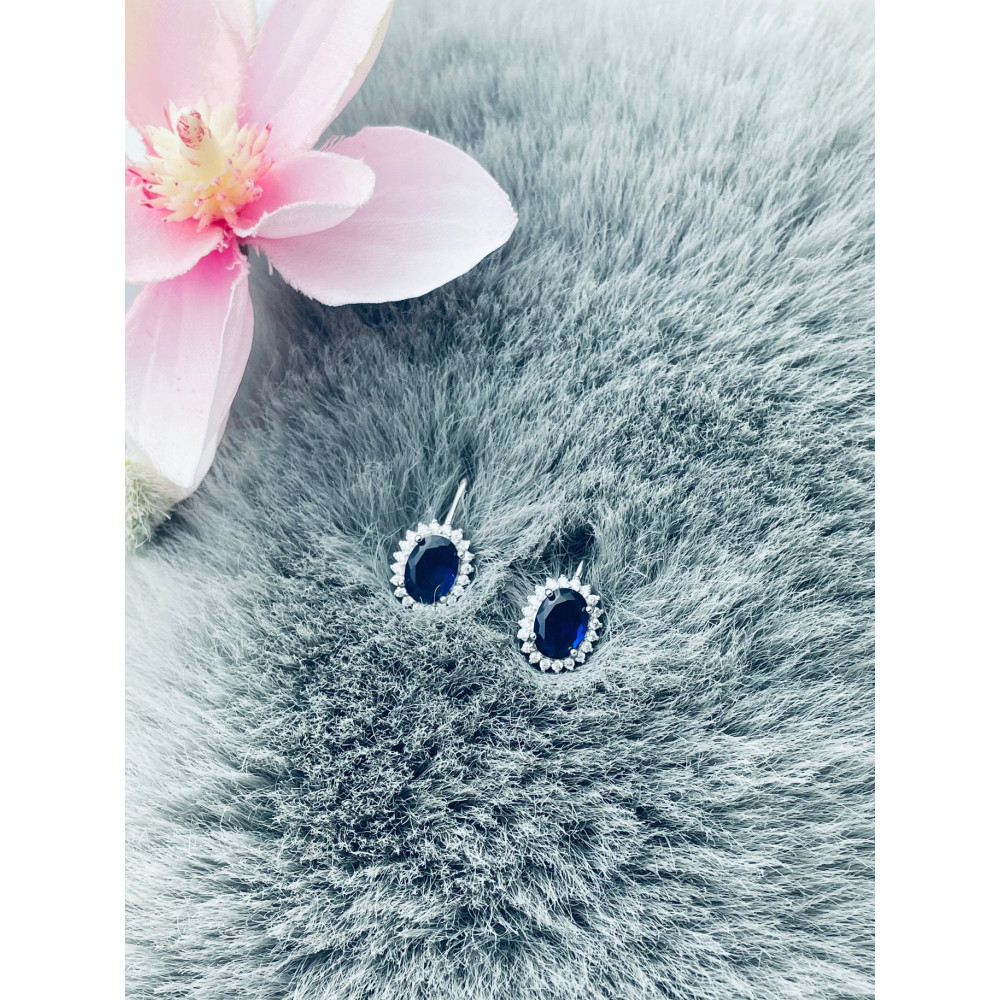 copy of Złote kolczyki przecinki z cyrkoniami