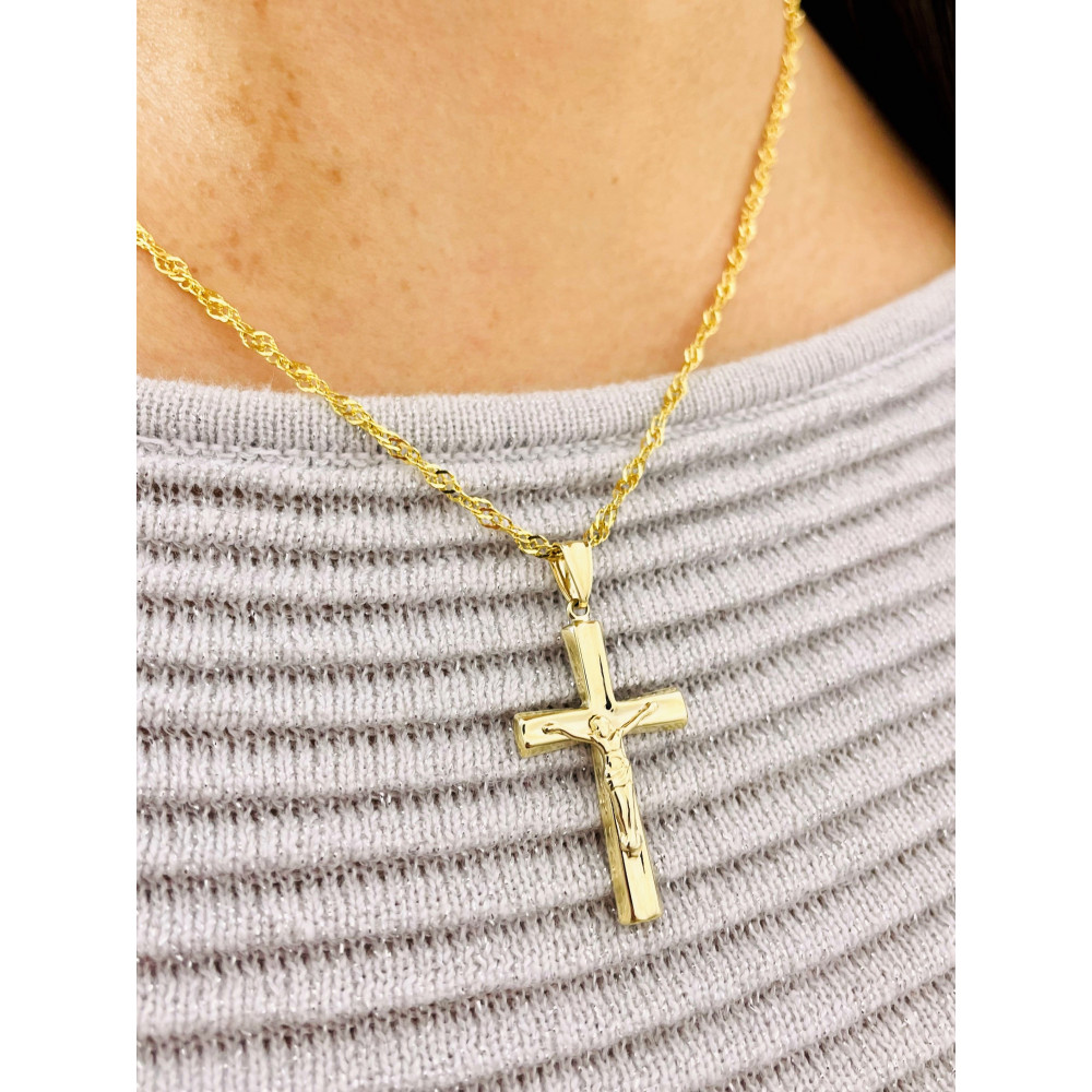 copy of Złoty krzyżyk klasyczny diamentowany