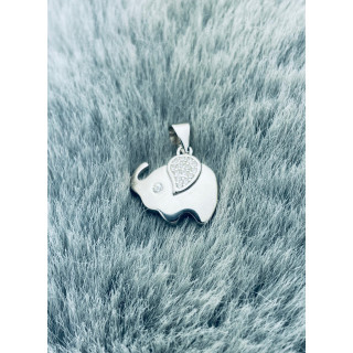 Elefant 925 Silber Damen Medaillon Anhänger mit Zirkonia