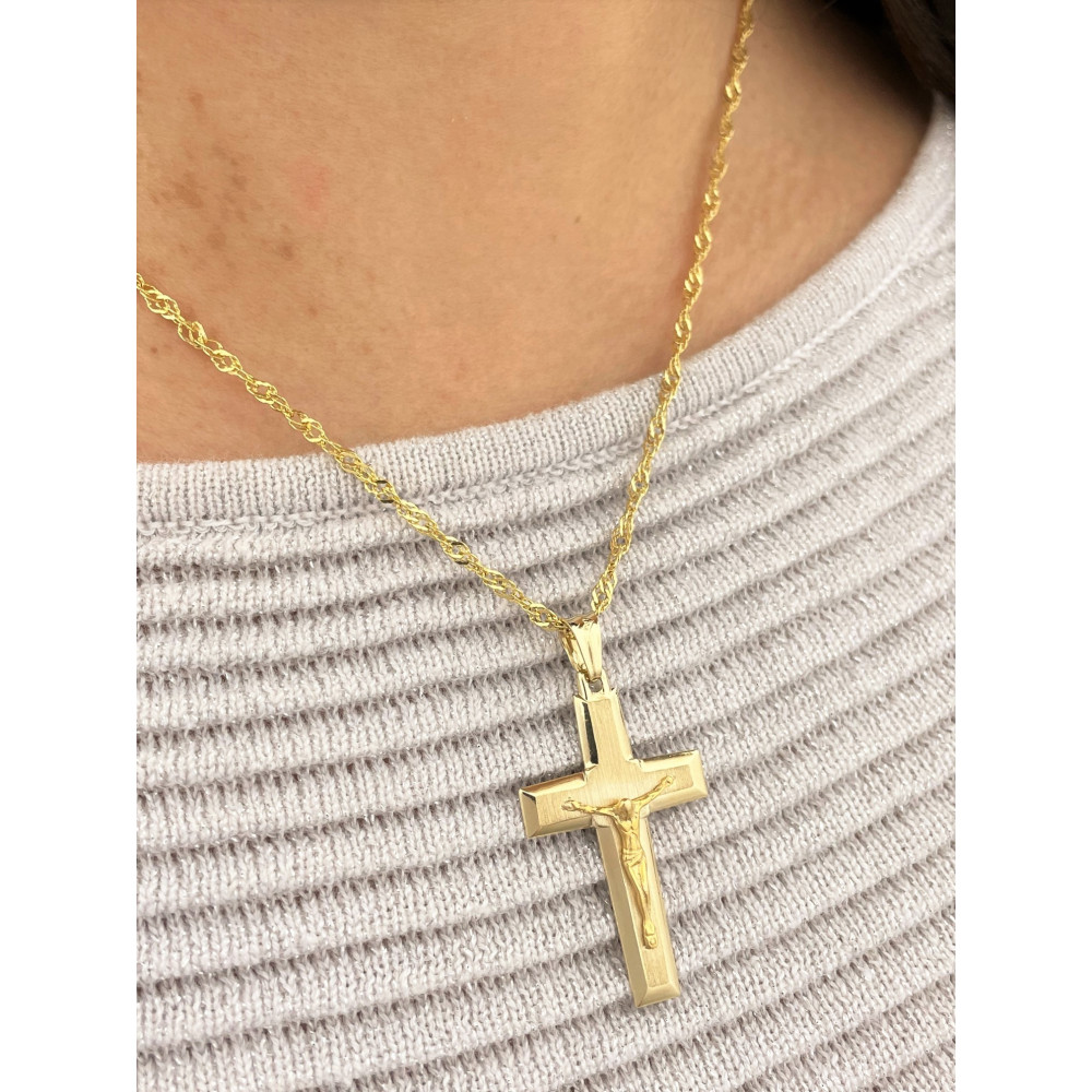 Złoty krzyżyk Pan Jezus