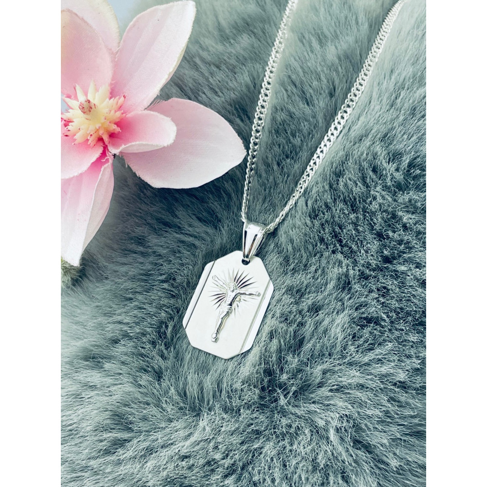 Silber Anhänger Jesus  Erstkommunion 925er