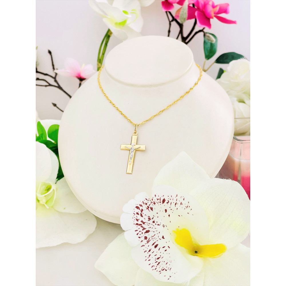 copy of Złoty krzyżyk klasyczny diamentowany