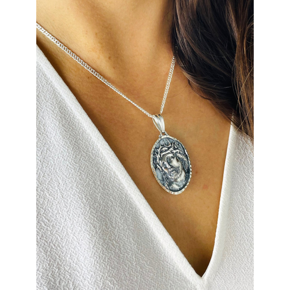 Silber Anhänger Jesus  Erstkommunion 925er