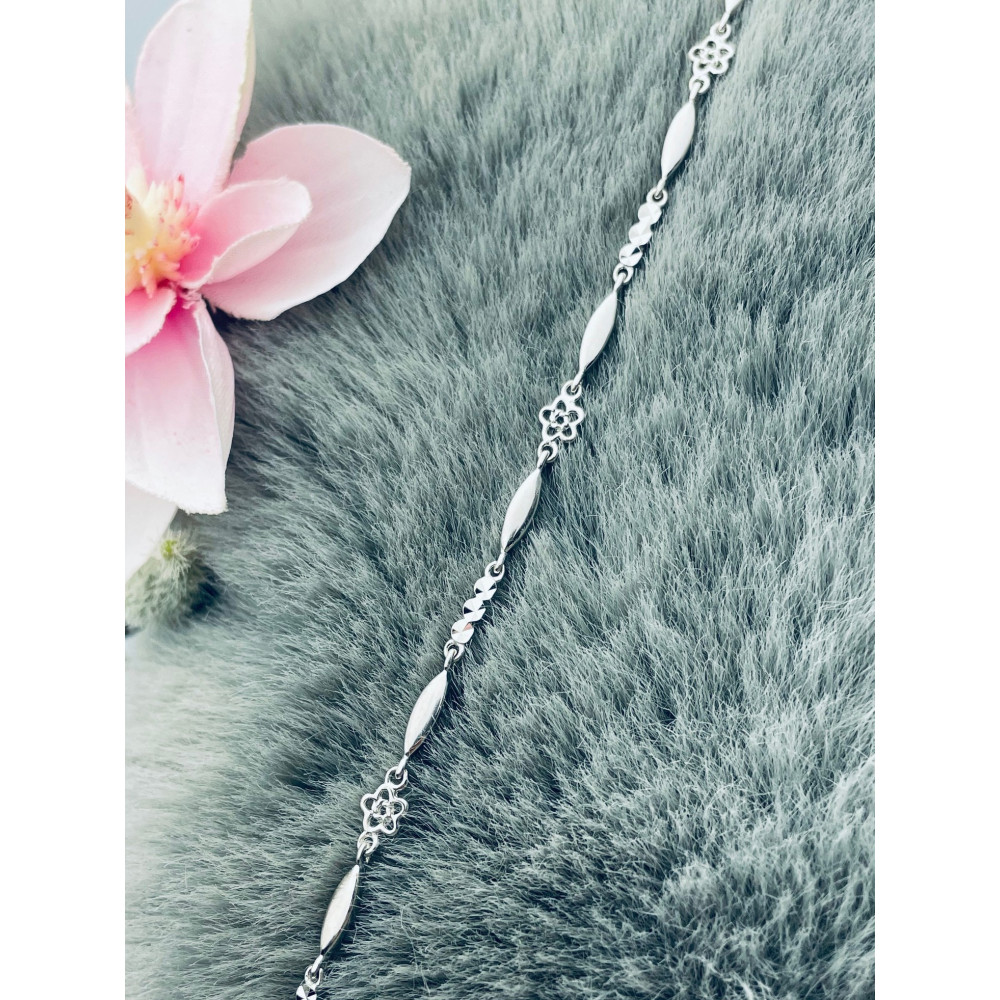 Blume Armband 925 Silber Damen