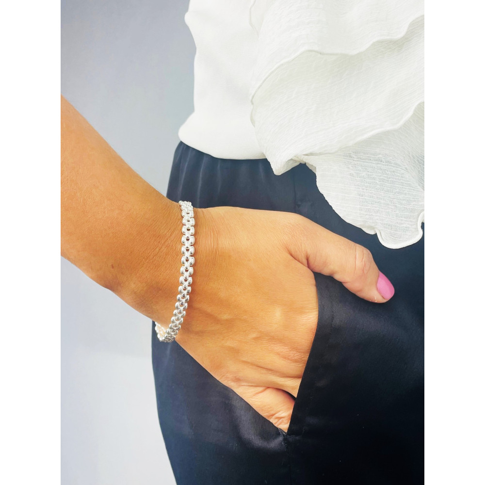 925 Silber Kugel Armband