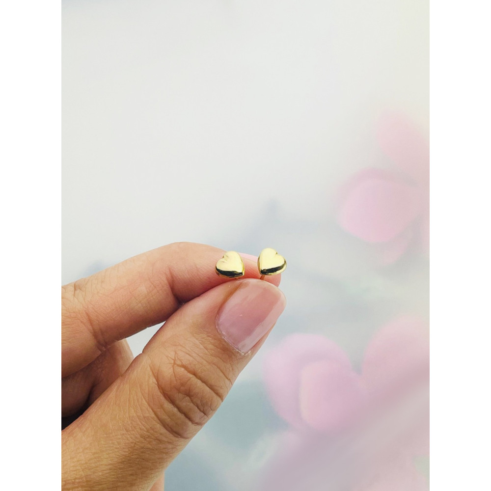 Herz Ohrringe Ohrhänger Ohrstecker Ohrschmuck Gelbgold Paar 585er 14KT