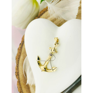 Anhänger Kettenanhänger Anker Gelbgold Goldanhänger 585er 14KT