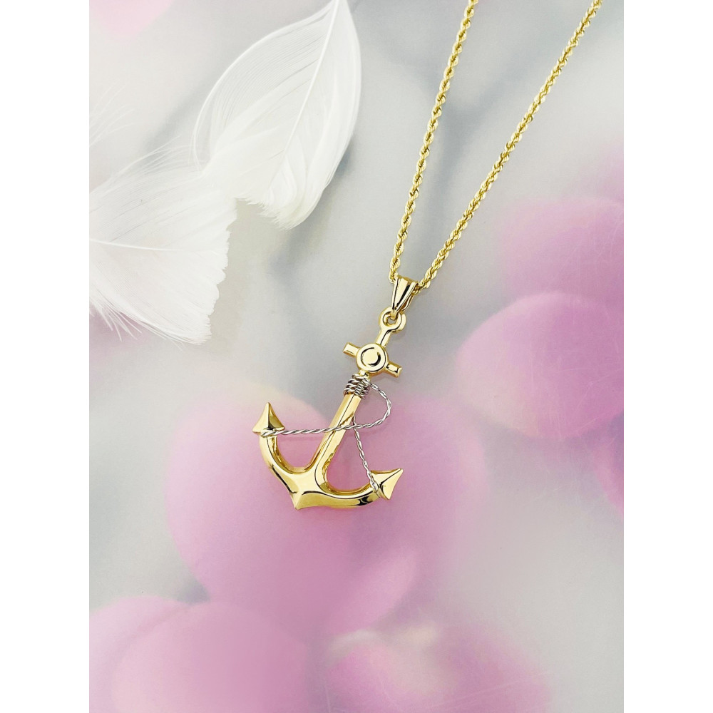 copy of Złoty wisiorek zawieszka rozeta ażurowa