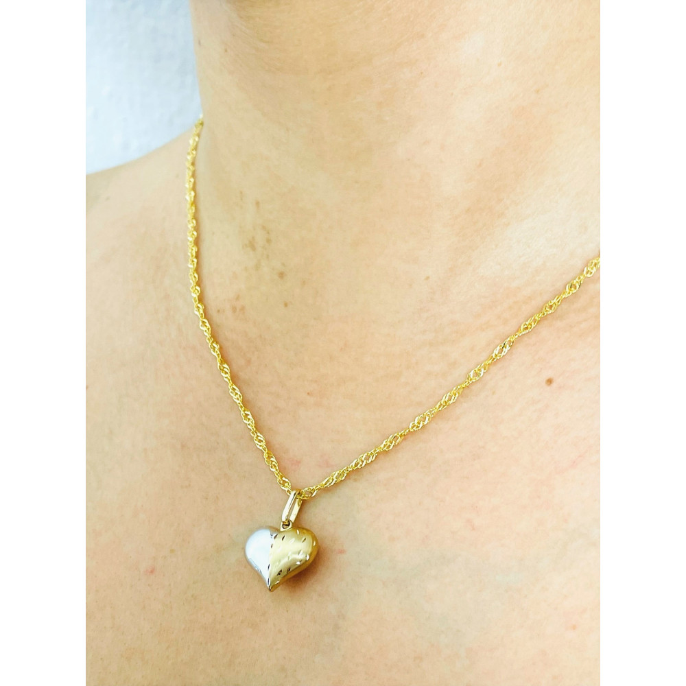 Anhänger Kettenanhänger Gold Goldanhänger Herz 585er 14KT