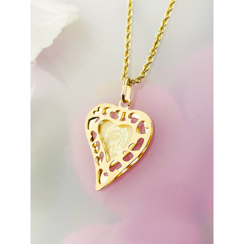 Anhänger Madonna Maria Fatima Goldanhänger Gold 585er 14KT