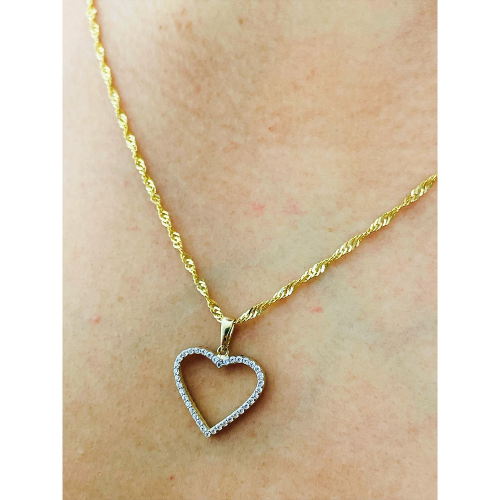 Anhänger Kettenanhänger Gold Goldanhänger Herz 585er 14KT