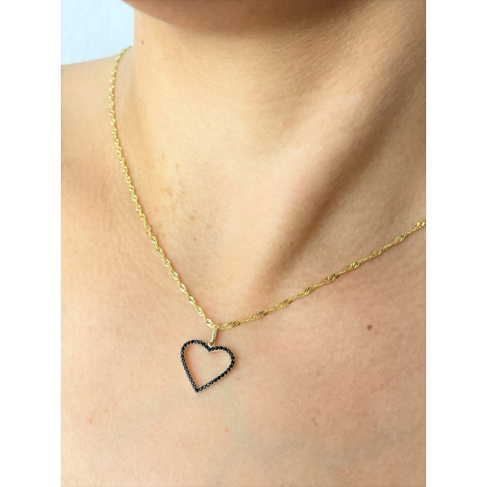 Anhänger Kettenanhänger Gold Goldanhänger Herz 585er 14KT