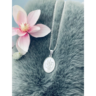 925 Silber Halskette mit Kette und Anhänger Erzengel Michael