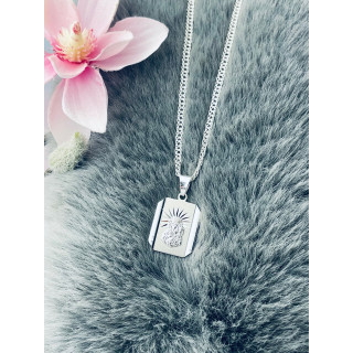 925 Silber Halskette mit Kette und Anhänger Madonna Maria