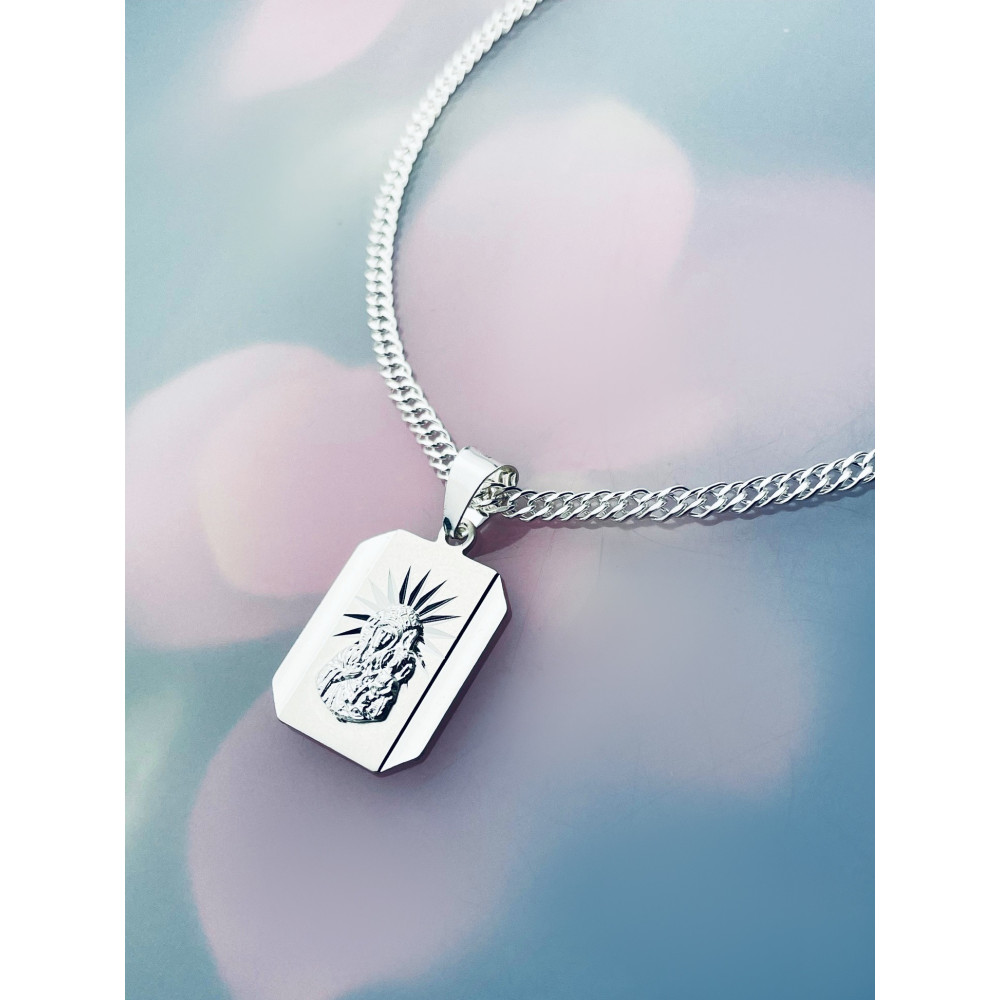 925 Silber Halskette mit Kette und Anhänger Madonna Maria