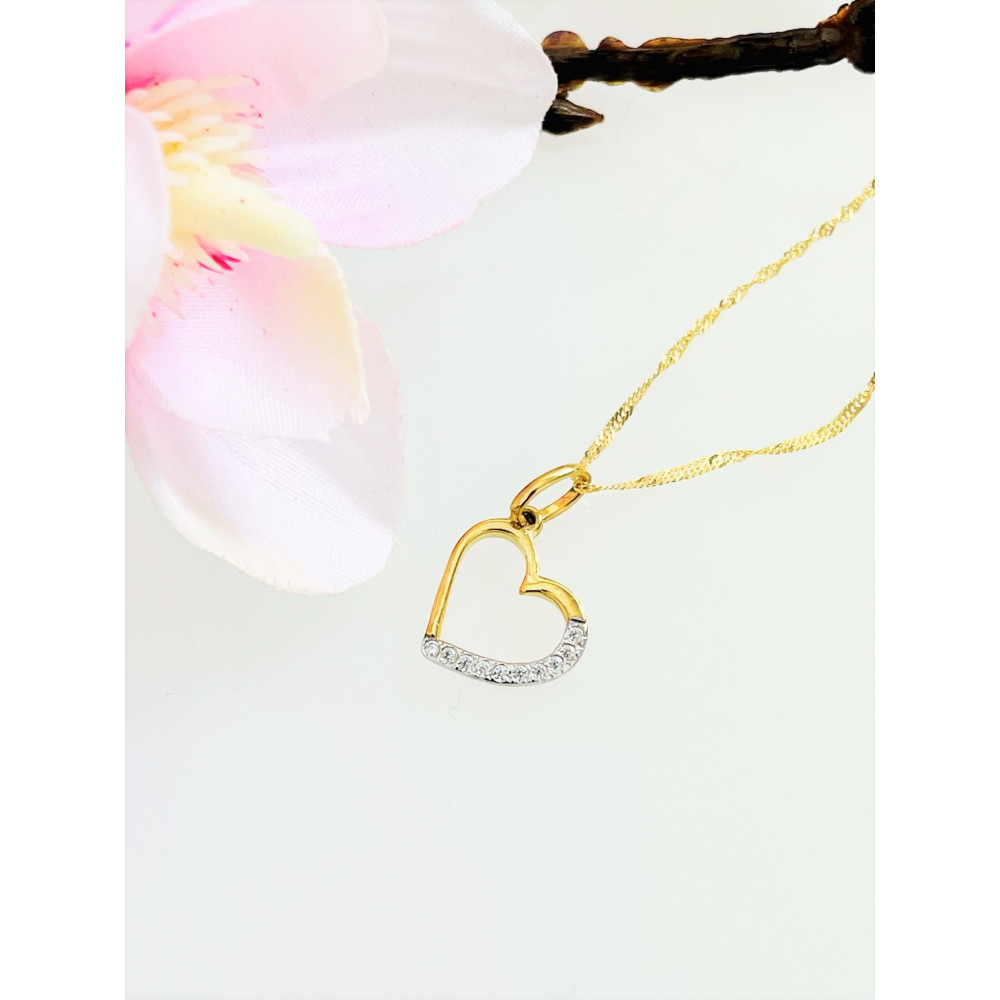 Anhänger Kettenanhänger Gold Goldanhänger Herz 585er 14KT