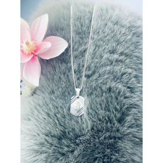 925 Silber Halskette mit Panzerkette und Anhänger Madonna Maria Erstkommunion Taufe