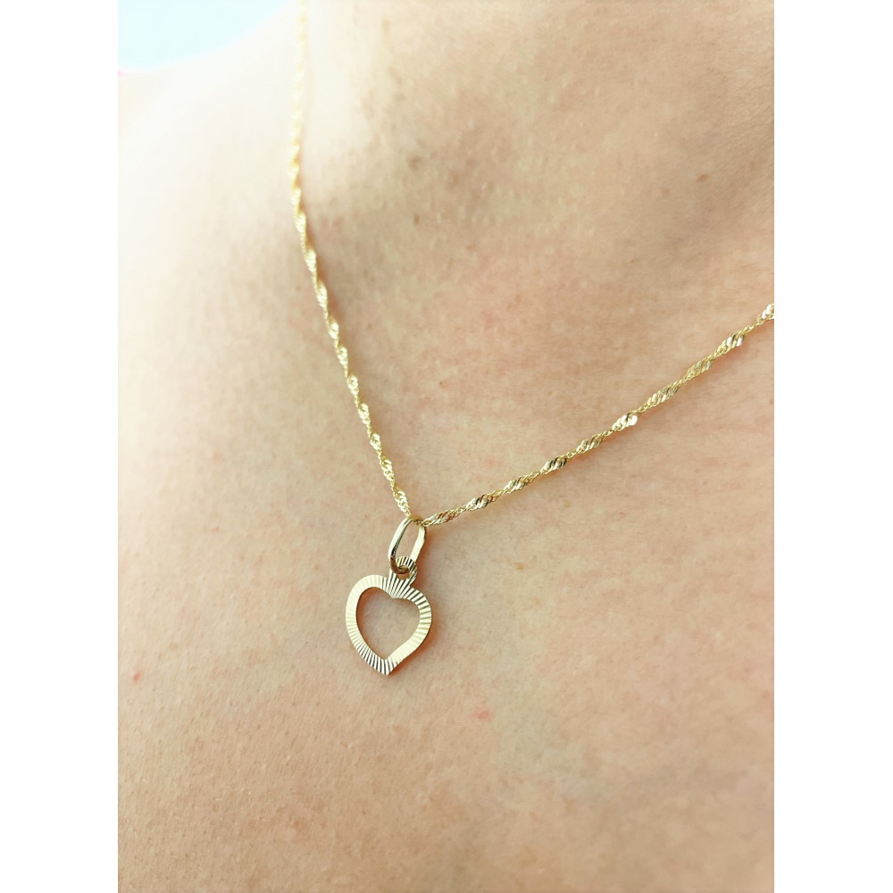 Anhänger Kettenanhänger Gold Goldanhänger Herz 585er 14KT